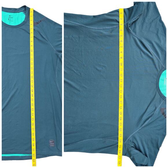Nike Pro HyperCool SS Tshirt Men's Size 3XL Green Stretch Lightweight Mesh - Picture 4 of 5